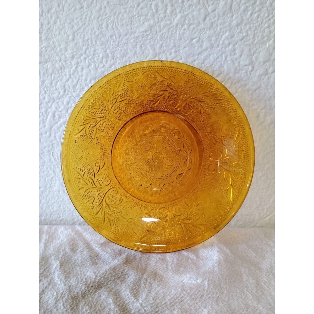 Vintage Amber Indiana Tiara  Sandwich Glass 6" Plate